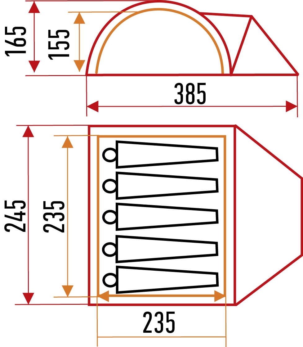 Палатка туристическая «ИНЗЕР-5»